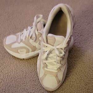 Women's White and Tan Women's AL8 Casual Nike Sneakers
